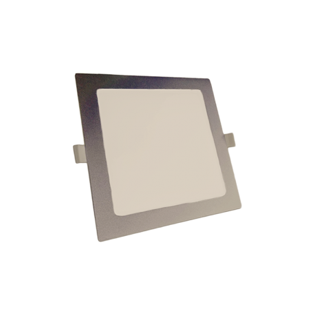 Downlight LED Cuadrado 12W Plata