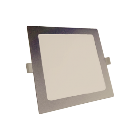 Downlight LED Cuadrado 18W Plata