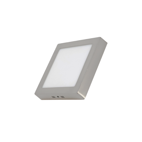 Plafón LED 12W Cuadrado Plata