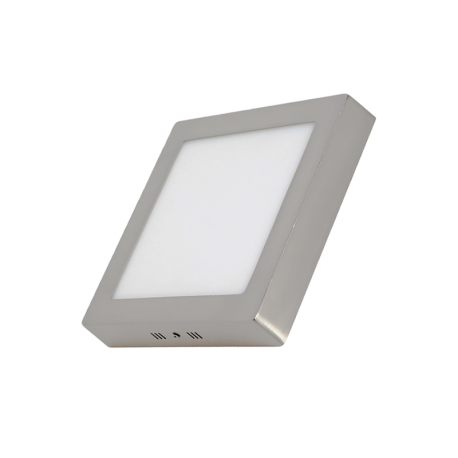 Plafón LED 18W Cuadrado Plata
