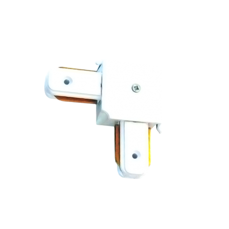 Unión carril codo blanco