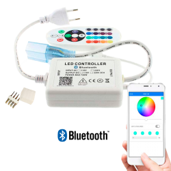 Alimentador BLUETOOTH y mando tira 230V 14.4W/m RGB
