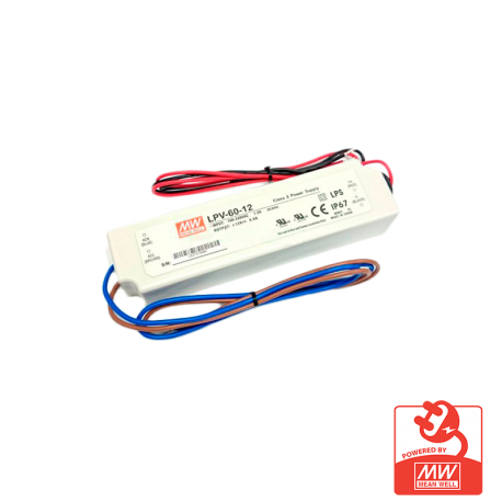 Transformador Mean Well 12V IP67 60W