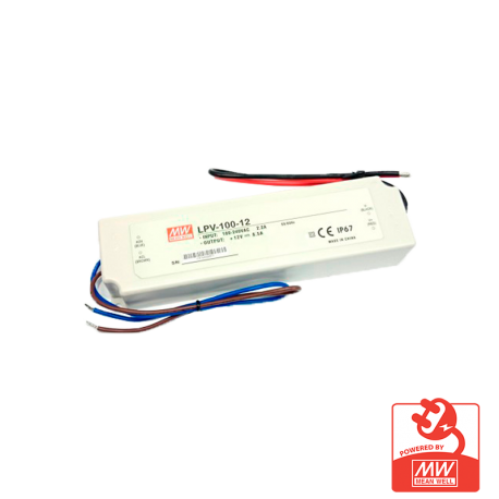 Transformador Mean Well 24V IP67 100W