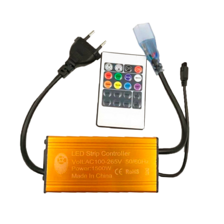 Alimentador y mando tira 230V 14.4W/m RGB IP65